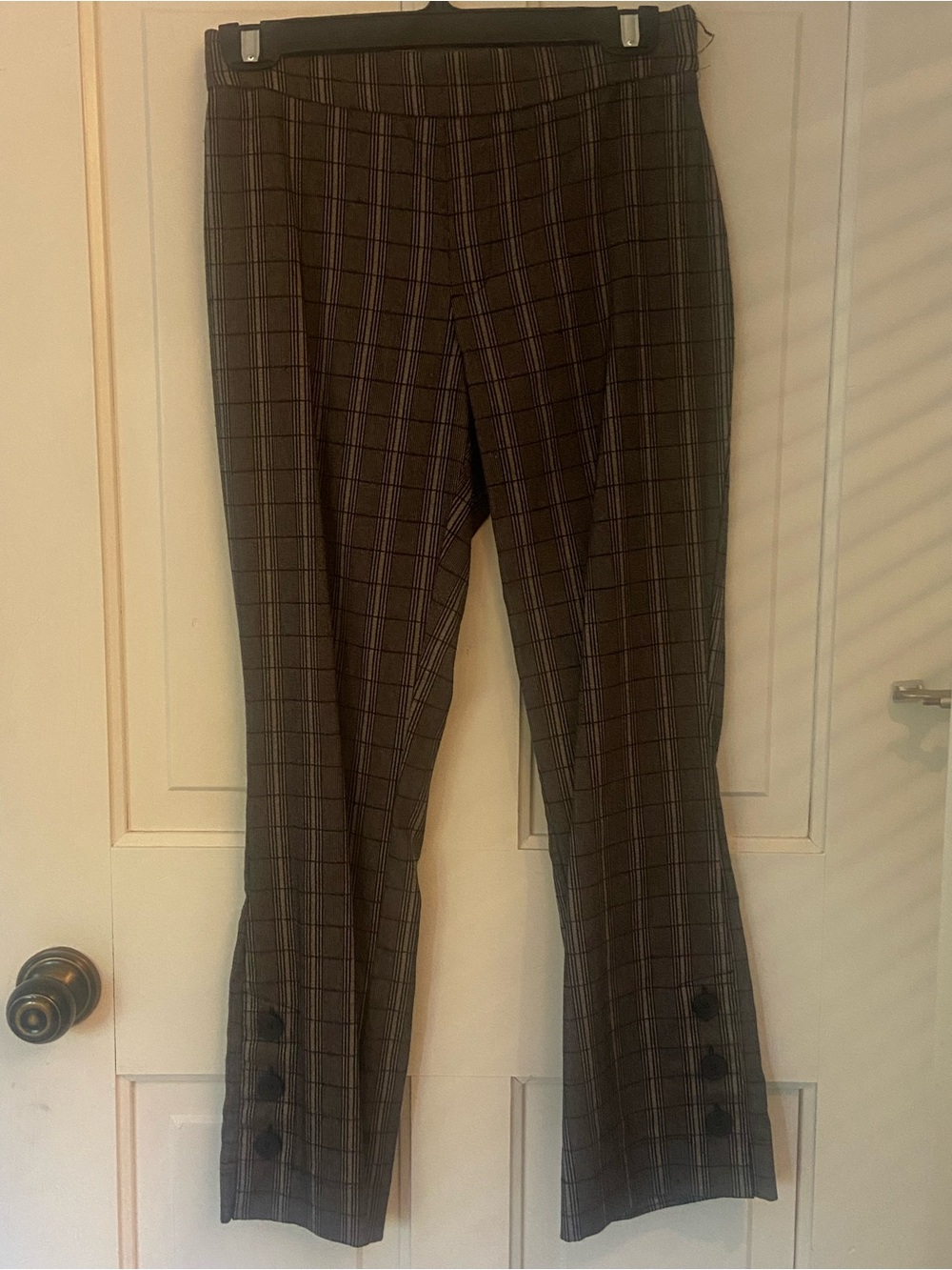 Vera Wang black and white checkered leggings
